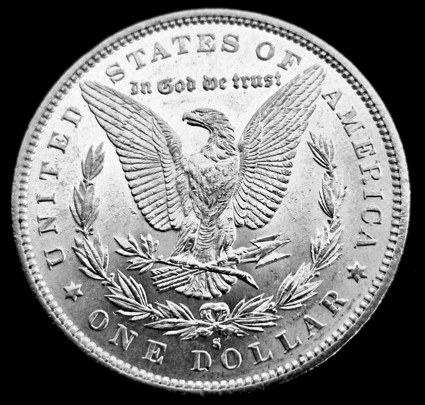 1879 S Morgan $1 Dollar 90% Silver W/Mint Like Features Circulated Blast White