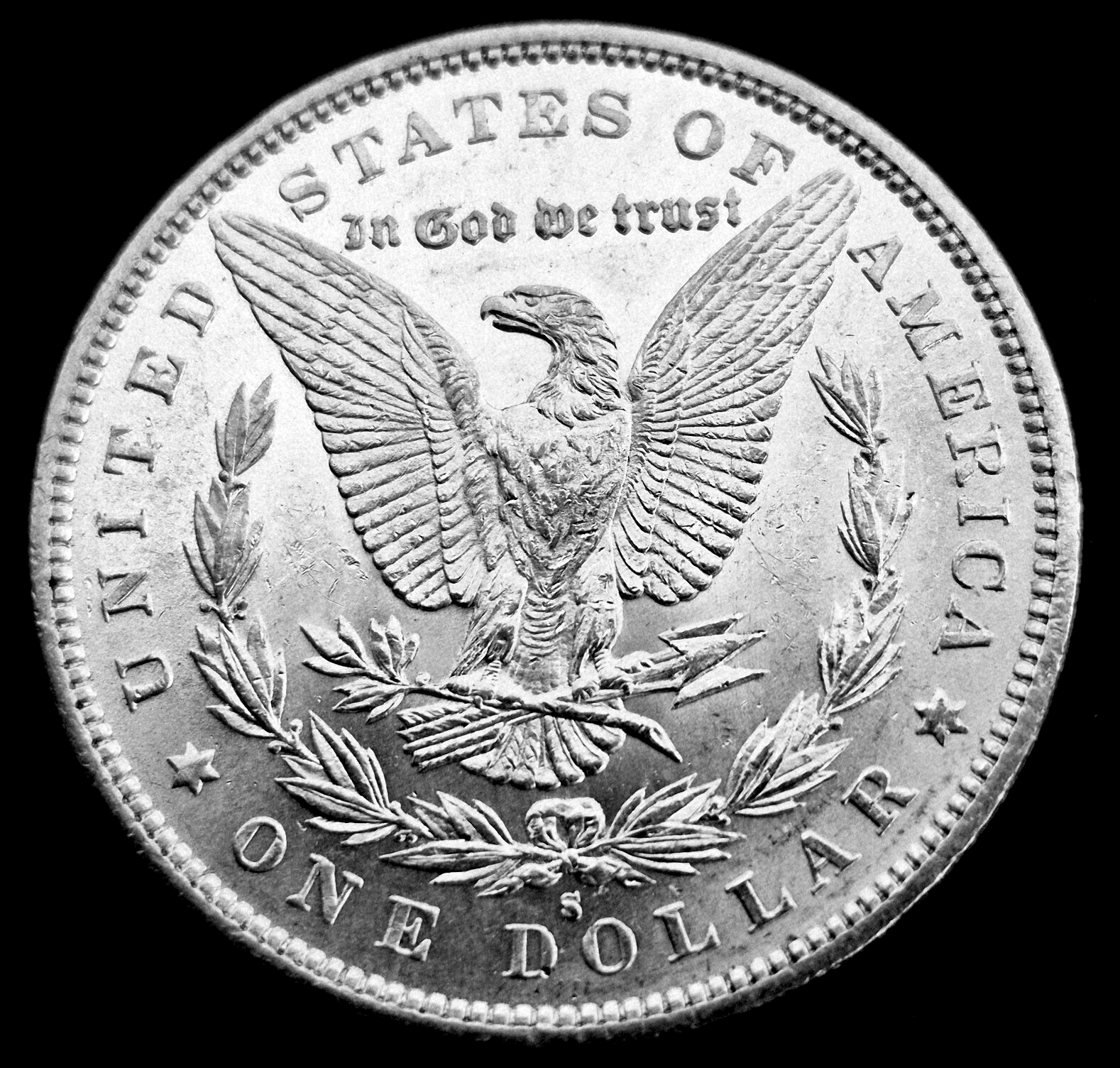1879 S Morgan $1 Dollar 90% Silver W/Mint Like Features Circulated Blast White