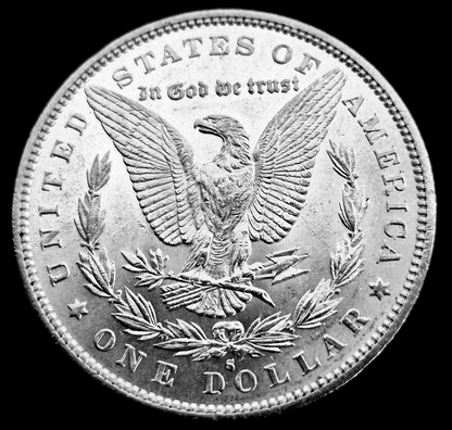 1879 S Morgan $1 Dollar 90% Silver W/Mint Like Features Circulated Blast White