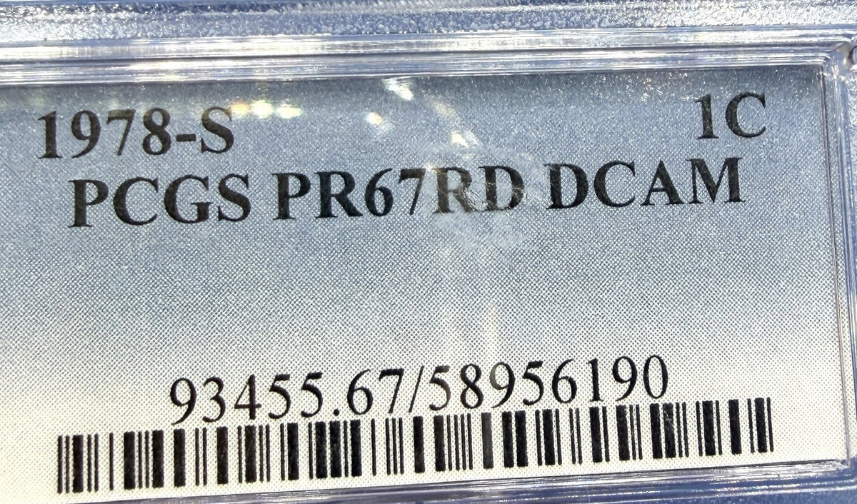 1978-S Lincoln Memorial Cent 1C PCGS PR67RD DCAM Red Deep Cameo Proof Penny