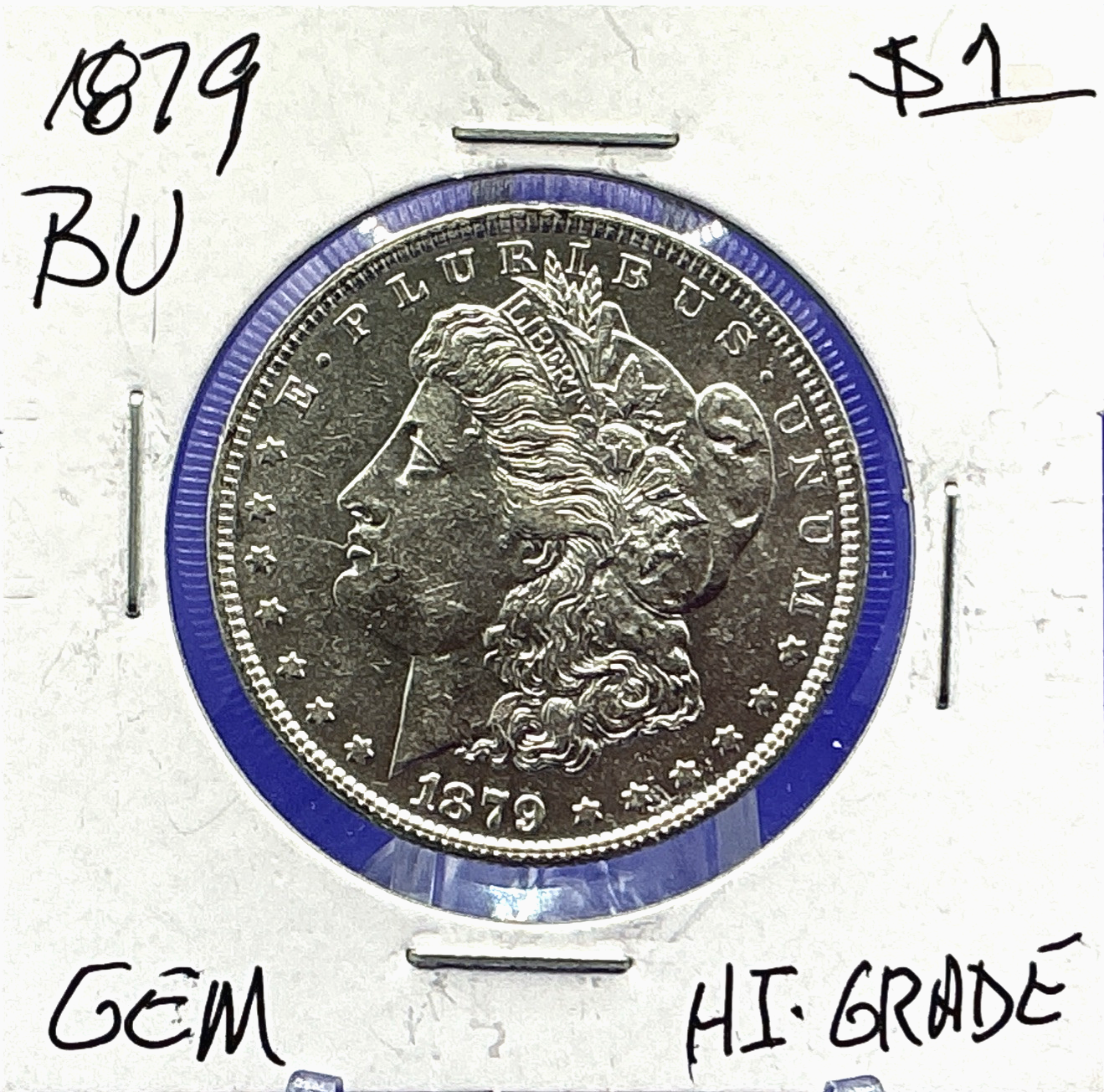 1879 Morgan 90% Silver Dollar BU-MS Features,  Bright Well Struck 2nd Year Coin