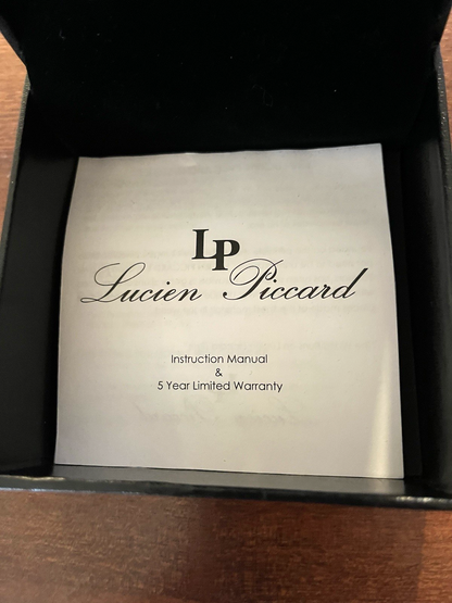 Lucien Piccard Chronograph Women Watch NEW IN BOX Roman Numeral Rectangular Face