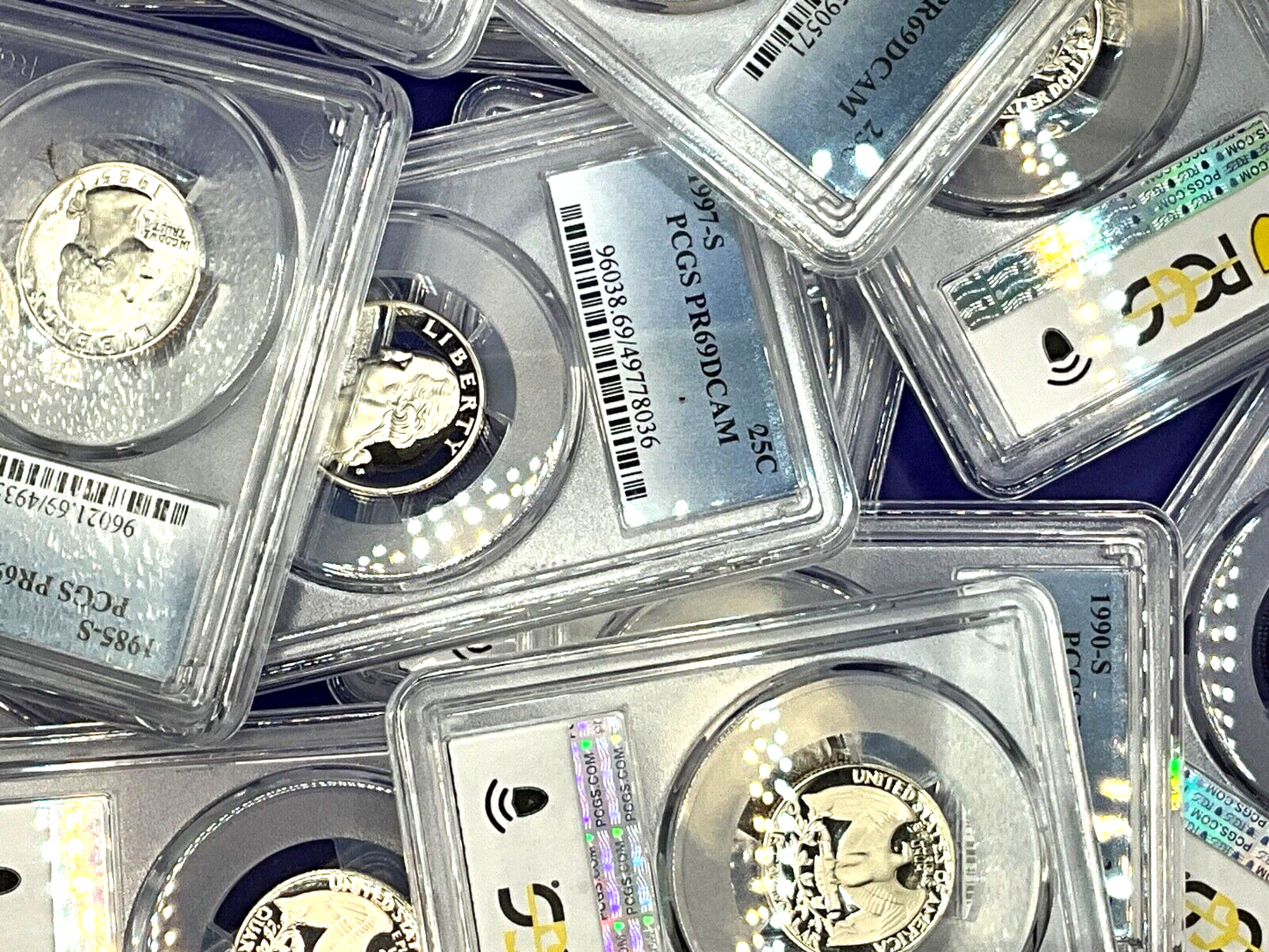 {20} - Graded Washington Quarters 🔥 PCGS PR69DCAM💰1965-2025 SF MINT Coins  ✅