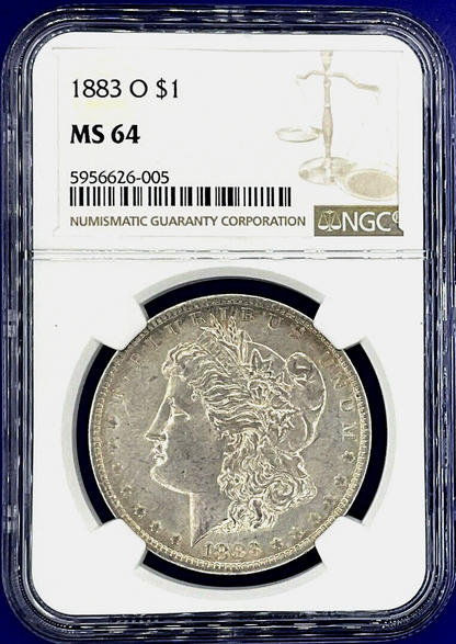✅ 1883 O MS64 EARLY Morgan Silver Dollar NGC CLEAN BRIGHT WHITE $1 COIN  ✅