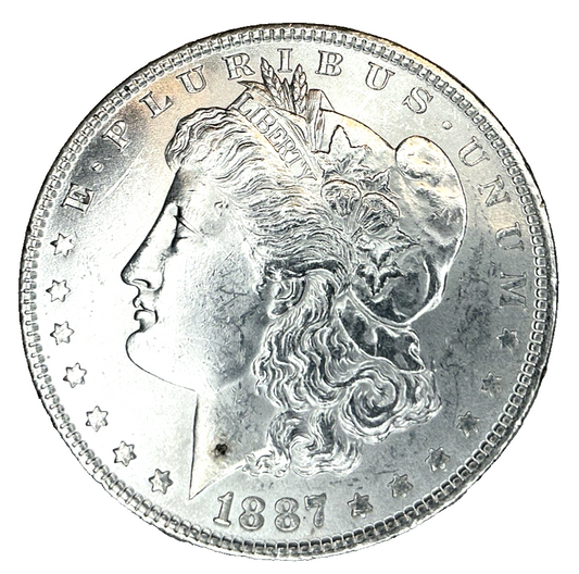 1887 (P) Morgan Dollar Brilliant Uncirculated BU Bright Sharp Strike 90% Silver