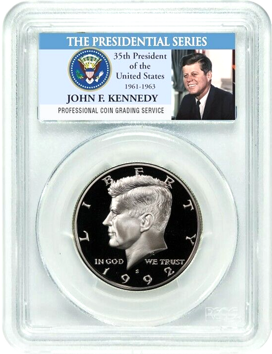 ✅ 1992 S Silver Kennedy Half Dollar 50C PCGS PR69DCAM Special JFK Photo Label