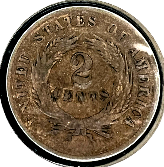 1864 2 Cent Piece - G+ Features - Civil War - 1st With Motto "In God We Trust"