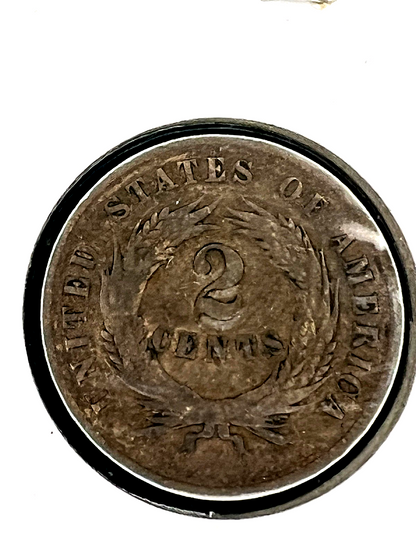 1864 2 Cent Piece - G+ Features - Civil War - 1st With Motto "In God We Trust"