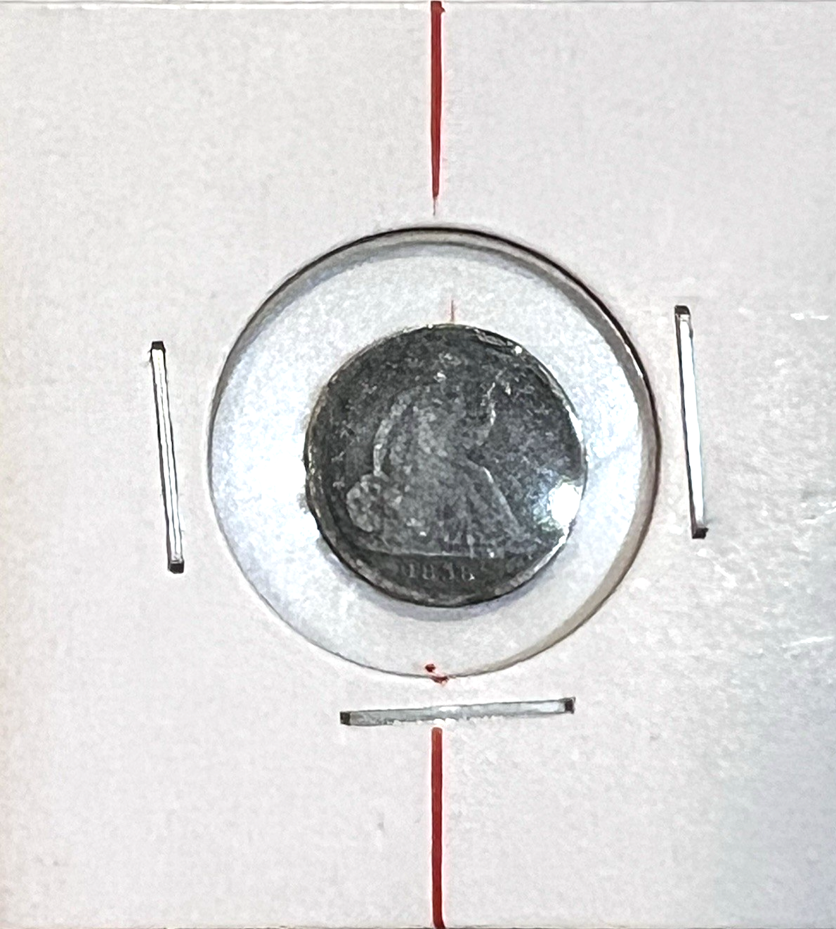 ✅ 1838 Seated Liberty Silver Half Dime ROTATED DIE 187 Year Old 90% Silver Coin