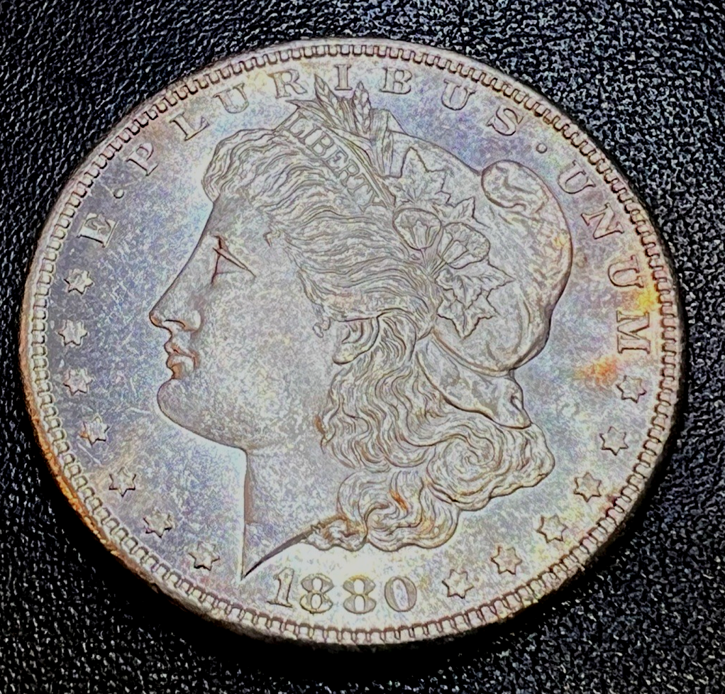 1880-S Morgan Silver Dollar Bright, Well Struck, Sharp Feathers GEM MS Features