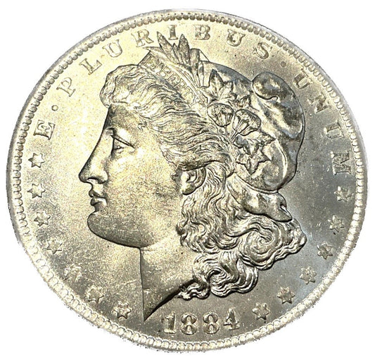 BU Uncirculated 1884-O Morgan Silver Dollar Sharp Features High MS Quality