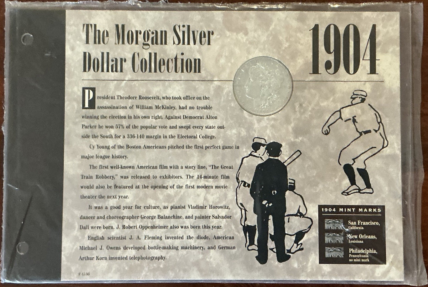 1904 P The Morgan Silver Dollar Collection 90% Coin American Historical Society