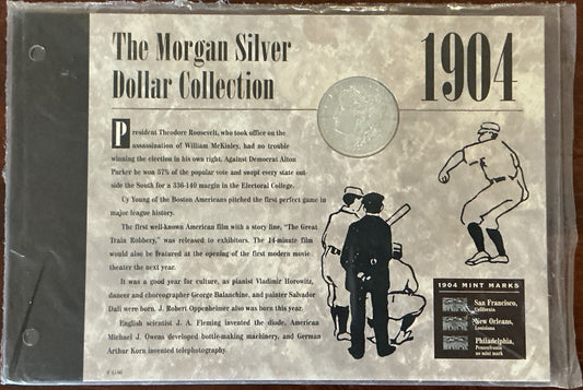 1904 P The Morgan Silver Dollar Collection 90% Coin American Historical Society