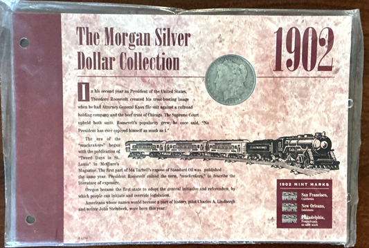 1902 P The Morgan Silver Dollar Collection 90% Coin American Historical Society