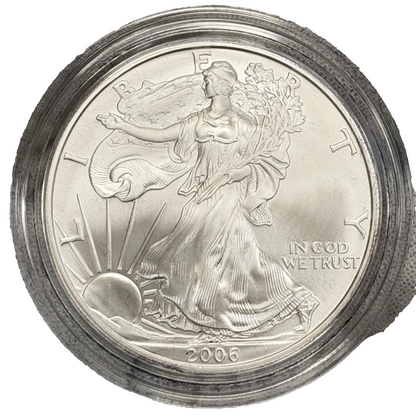 2006-W $1 American Silver Eagle ASE WEST POINT w/OGP & COA Uncirculated .999 ozt