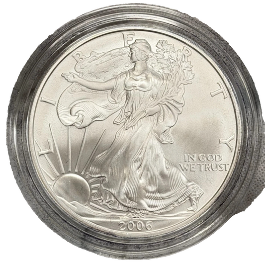 2006-W $1 American Silver Eagle ASE WEST POINT w/OGP & COA Uncirculated .999 ozt