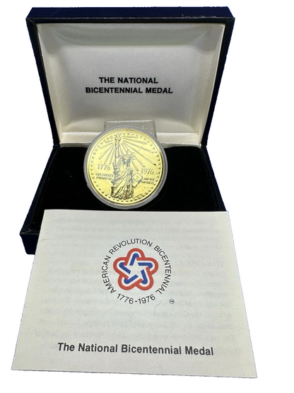 National Bicentennial Medal 1776-1976 STATUE OF LIBERTY Coin w/Box & COA