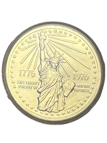 National Bicentennial Medal 1776-1976 STATUE OF LIBERTY Coin w/Box & COA