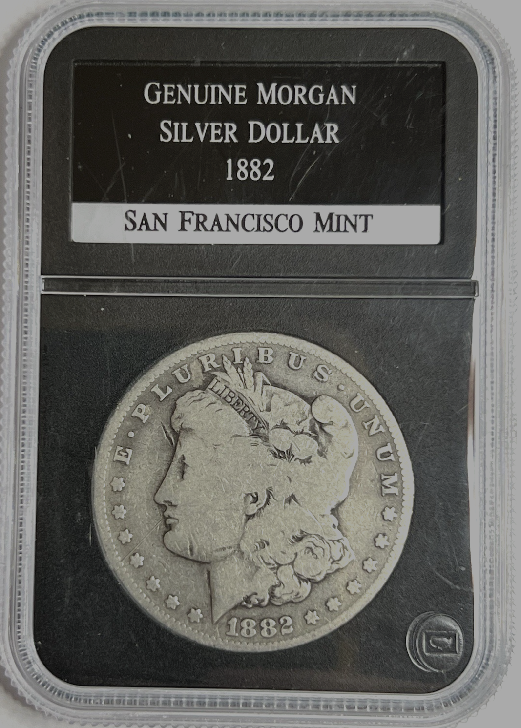 1882-S Morgan 90% Silver Dollar Protective Slab Holder PCS Guaranteed Genuine