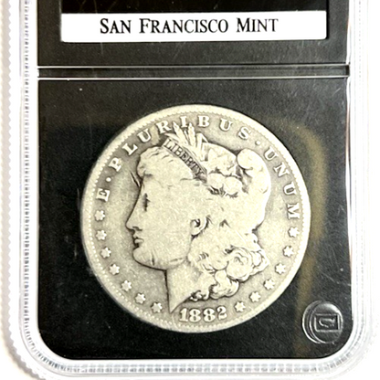 1882-S Morgan 90% Silver Dollar Protective Slab Holder PCS Guaranteed Genuine