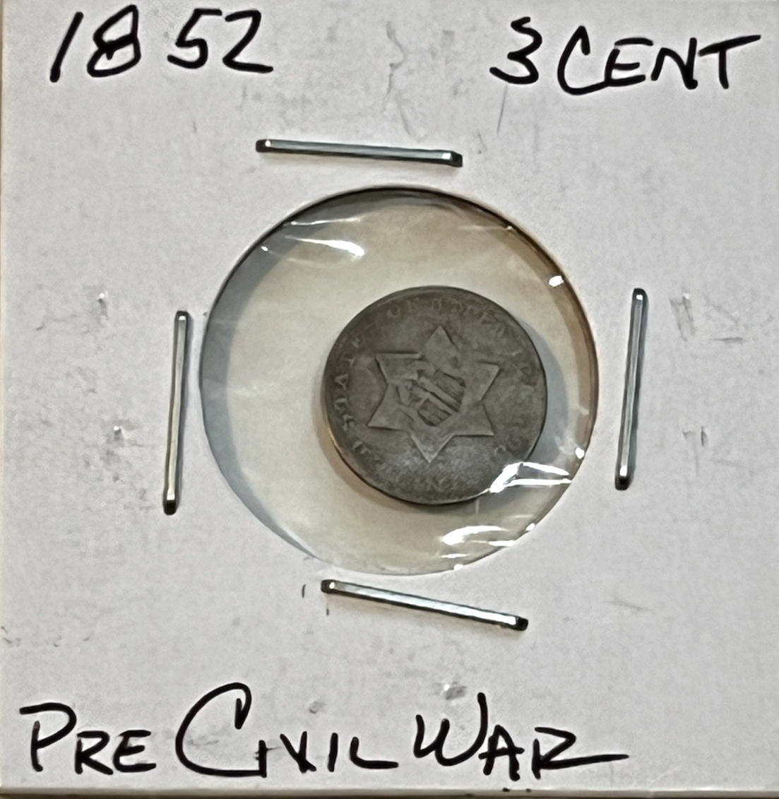 ✅ 1853 Three Cent Silver Piece Trime 3c Type 1 Ungraded Choice US Coin
