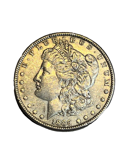 1889 Morgan 90% Silver Dollar Crisp AU++ Features Sharp Strike 90% Silver Coin