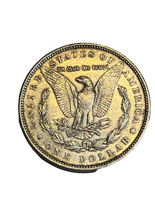 1889 Morgan 90% Silver Dollar Crisp AU++ Features Sharp Strike 90% Silver Coin