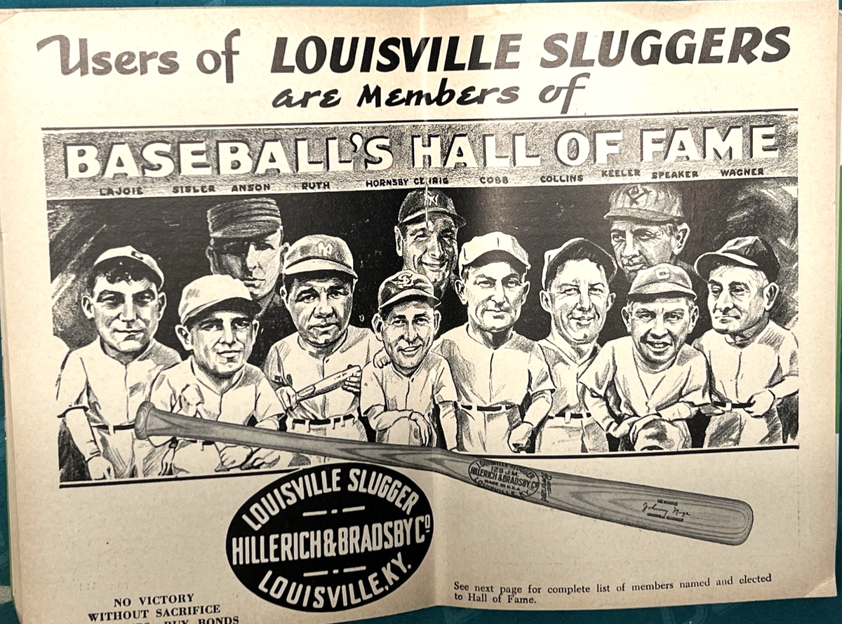 1943 FAMOUS SLUGGER YEAR BOOK Ted Williams & Ernest Lombardi  Ruth Cobb Gehrig +