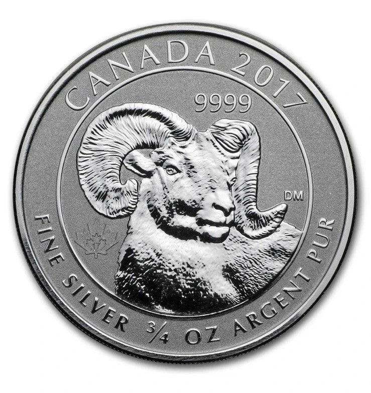 2017 Canada $2 Big Horn Sheep Wildlife Series .9999 Silver Reverse Proof Coin