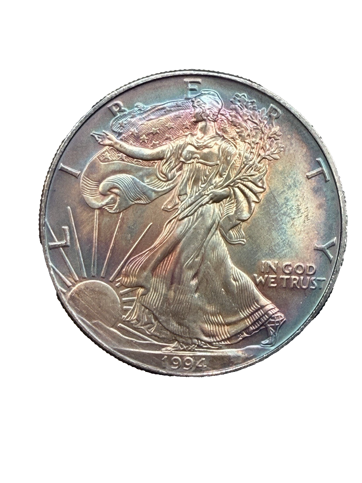 MASSIVE TONER 1994 American Silver Eagle 1 oz .999 Fine Silver SEE VIDEO!!!