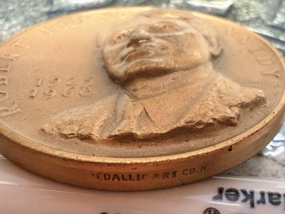 1925-1968 Robert Francis Kennedy Bronze Medallion RFK EXTREMELY HIGH RELIEF