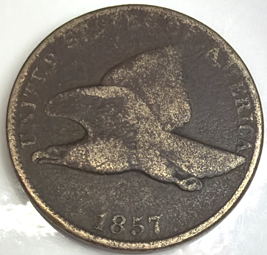 1857 Flying Eagle 1c Cent (G) Good Condition Pre Civil War Actual Coin Shown