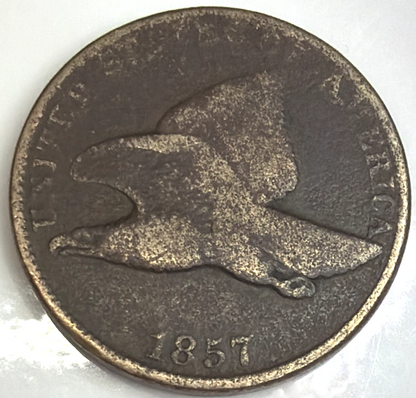 1857 Flying Eagle 1c Cent (G) Good Condition Pre Civil War Actual Coin Shown