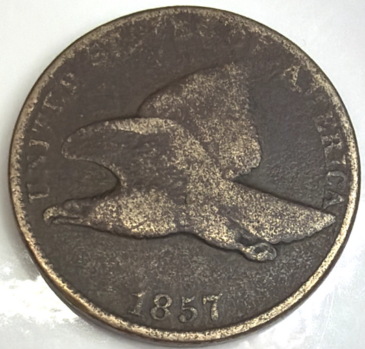 1857 Flying Eagle 1c Cent (G) Good Condition Pre Civil War Actual Coin Shown