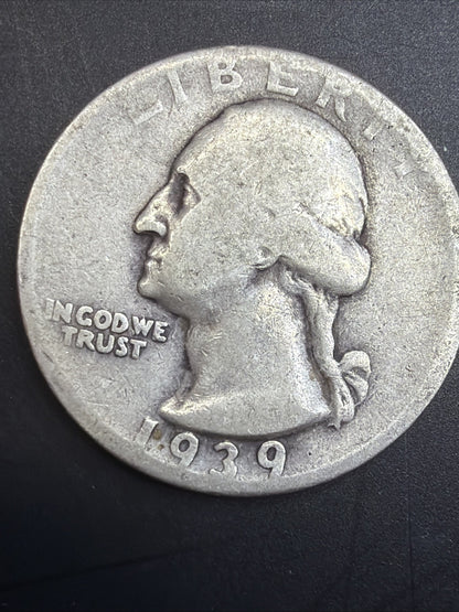 1939-S&D Washington Quarters 90% Silver Coins KEY DATES 2 Coin Set #1418