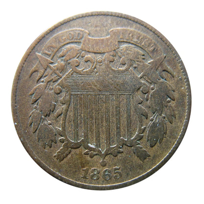 1864-1868 Two Cent Piece Coin 2c G / VG Average Circulated  - Random Date Pick