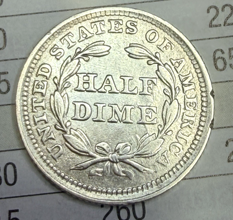1853 Liberty Seated Half Dime WITH ARROWS 90% Silver AU/XF Features Bright Shiny