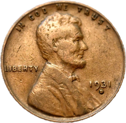 1931-D Lincoln Wheat Cent High Grade F-VF Features SEMI KEY DATE 1c Penny Coin