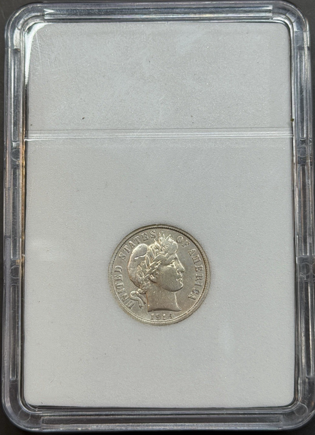 1914 D Barber Dime 90% Silver ✅ BU / AU Features BRIGHT WHITE Beautiful COIN