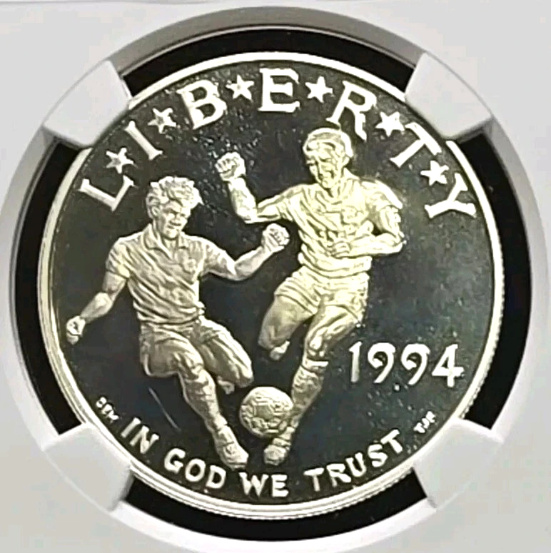 ✅ 1994 S WORLD CUP Soccer NGC PF69 ULTRA CAMEO 90% Silver $1 Dollar Coin