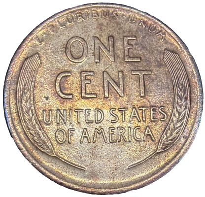TONER 1912 P Lincoln Wheat Cent BU/MS/AU Interesting Colors Early Copper Penny