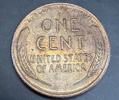 TONER 1912 P Lincoln Wheat Cent BU/MS/AU Interesting Colors Early Copper Penny