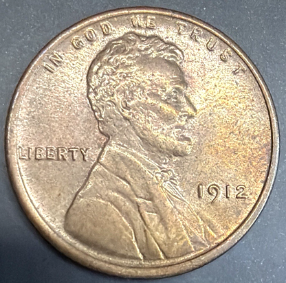 TONER 1912 P Lincoln Wheat Cent BU/MS/AU Interesting Colors Early Copper Penny