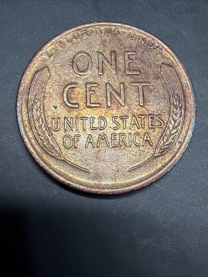 TONER 1912 P Lincoln Wheat Cent BU/MS/AU Interesting Colors Early Copper Penny