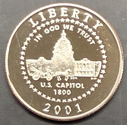 2001 Capitol Visitor Center Commemorative Clad Half Dollar Proof Bright Shiny