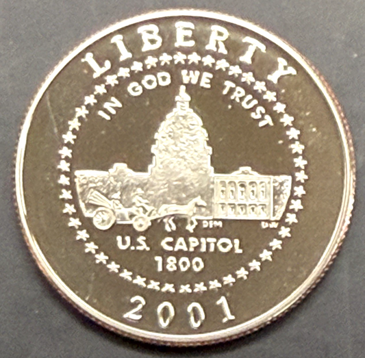 2001 Capitol Visitor Center Commemorative Clad Half Dollar Proof Bright Shiny