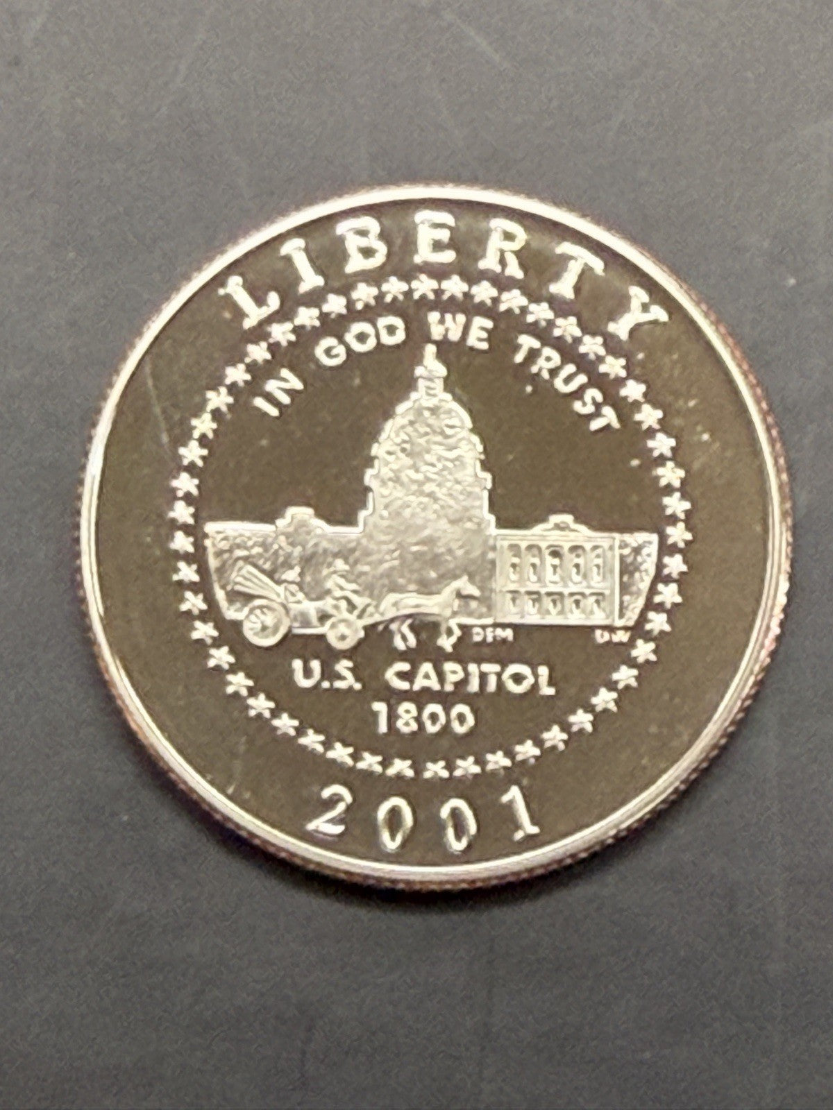 2001 Capitol Visitor Center Commemorative Clad Half Dollar Proof Bright Shiny