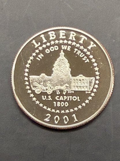 2001 Capitol Visitor Center Commemorative Clad Half Dollar Proof Bright Shiny