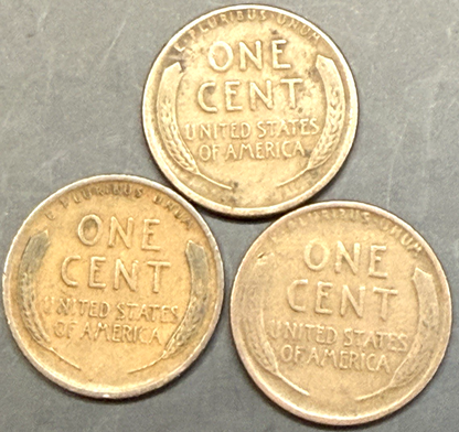 1918-P-D-S Lincoln Wheat Cents - Denver is Mint Error WOODY Improper Alloy F-VF+