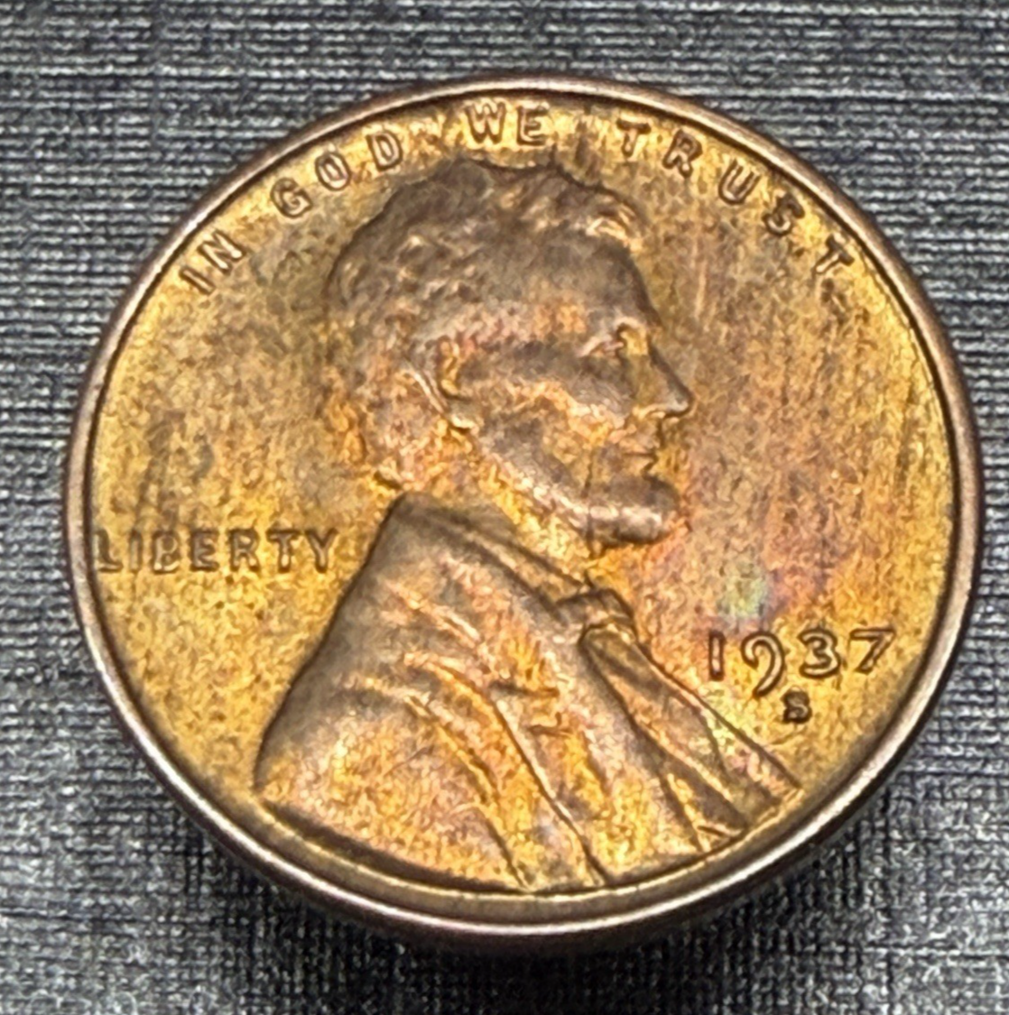 🔥 TONER ALERT 🔥  1937 S Lincoln Wheat Cent BU Gem VIBRANT COLORS & Features